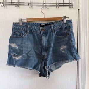 High Rise Denim Shorts